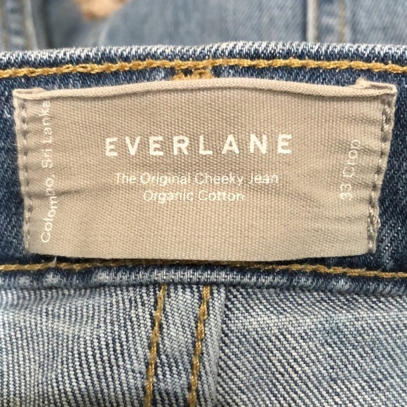 Everlane The Original Cheeky Jeans Size 33 Crop Length Medium Blue High Rise - Picture 8 of 9